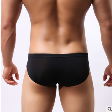 Ultra-thin Transparent Ice Silk Men's Briefs