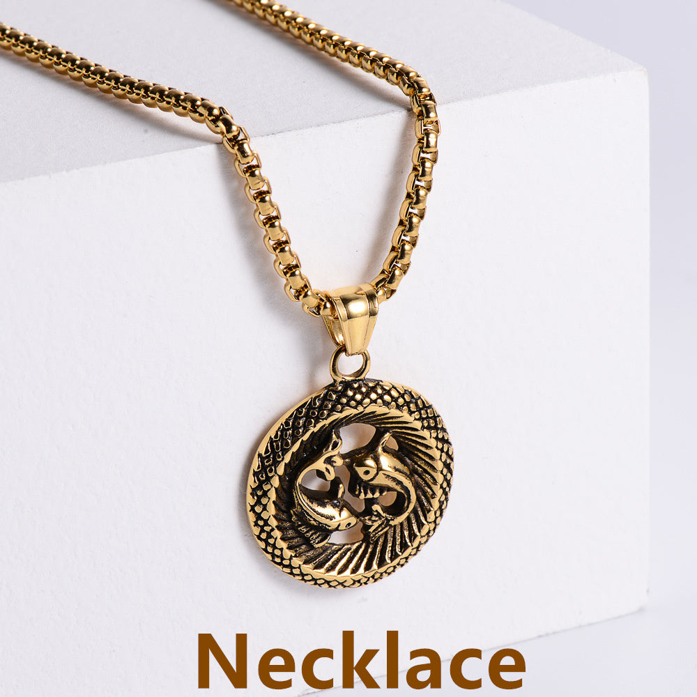 Stainless Steel 12 Constellation Pendant Necklace Aries