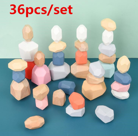 Children's colorful jagged stone toys