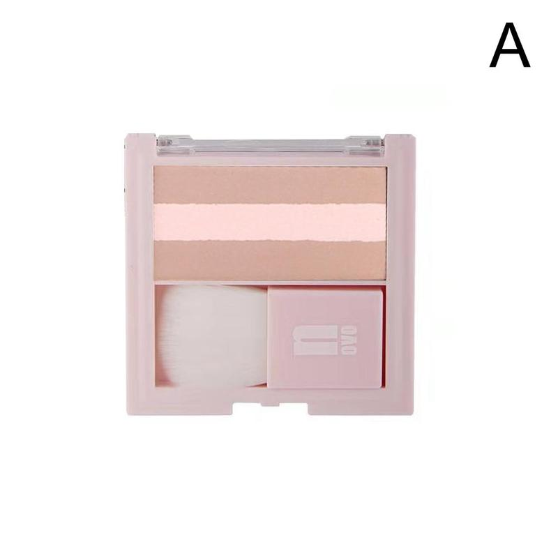 Three-color High-light Repair Capacity One Disk Powder Shadow Powder Nose Shadow Silhouette Concealer Brightening Hairline