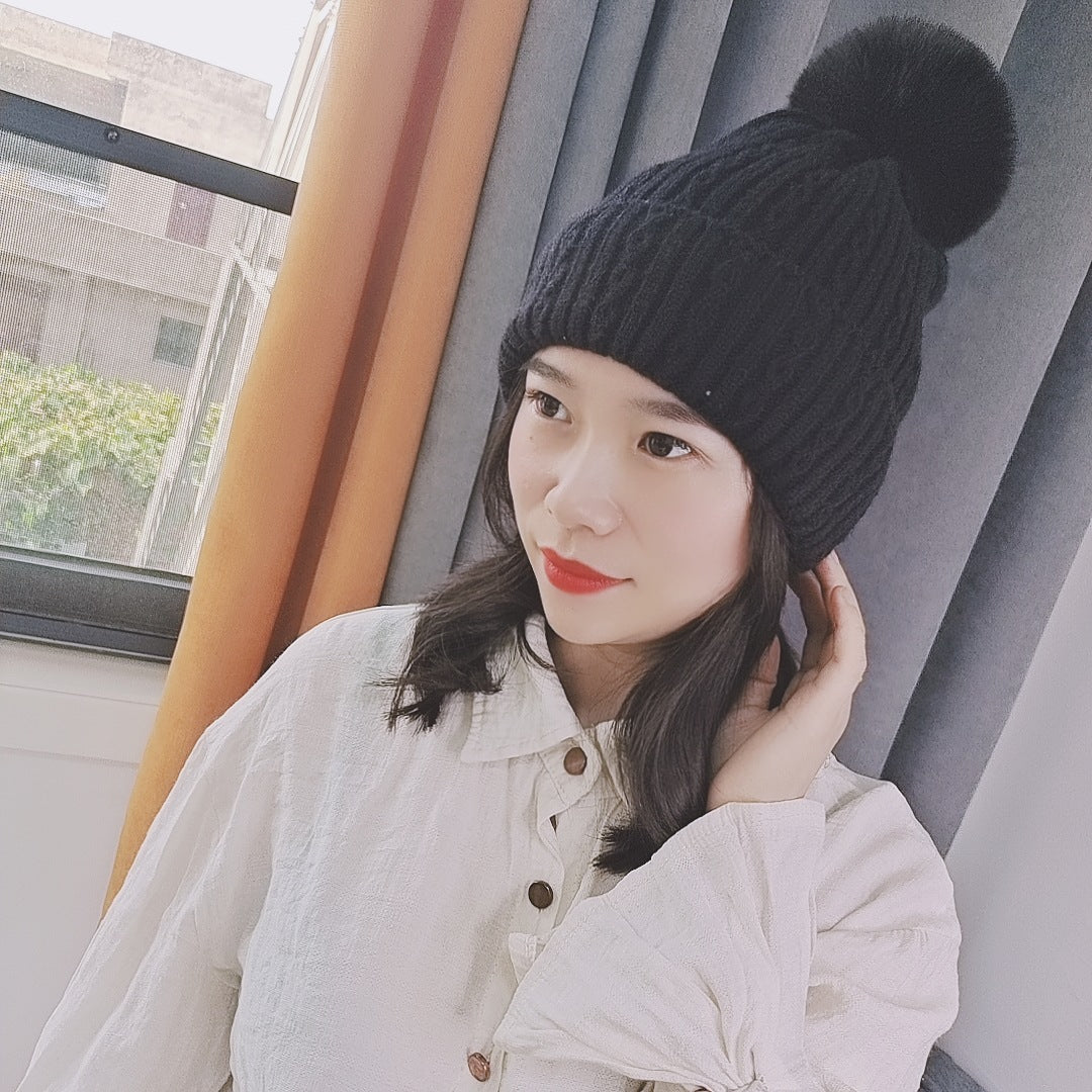 Autumn And Winter Korean Ins Net Red Twist Woolen Hat