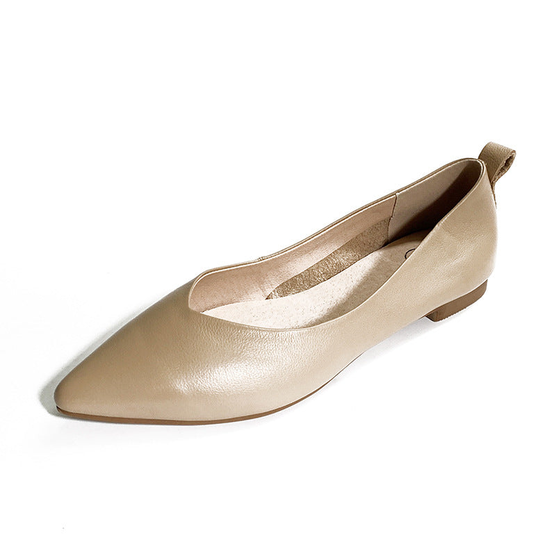 Ladies spring pointed flat shoes