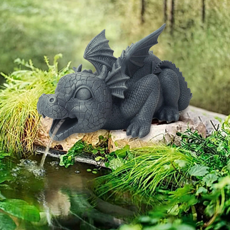 Creative Dinosaur Statue Cute Animals Resin Crafts Fountain Ornament For Home Garden Courtyard Decoration Xqmg Garden Statues