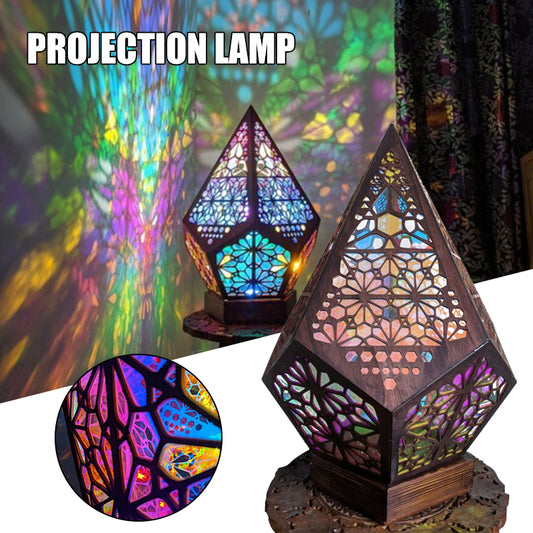 Floor Lamp Bohemian Starry Sky Lights Wooden Table Lamps Bohemian Style Decor Gift For Home Garden Decoration