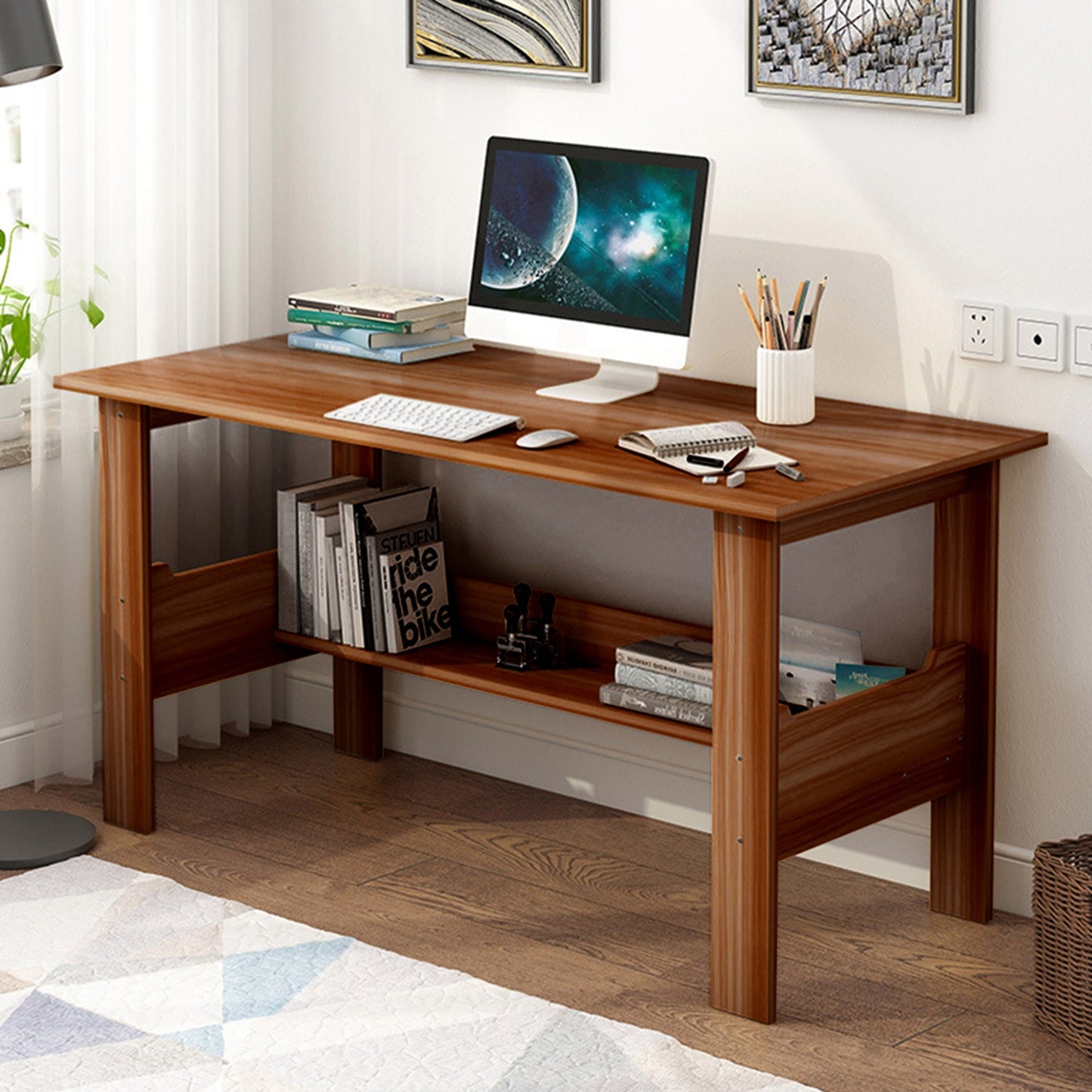 Home Desktop Computer Desk Bedroom Laptop Study Table Office Desk Workstation