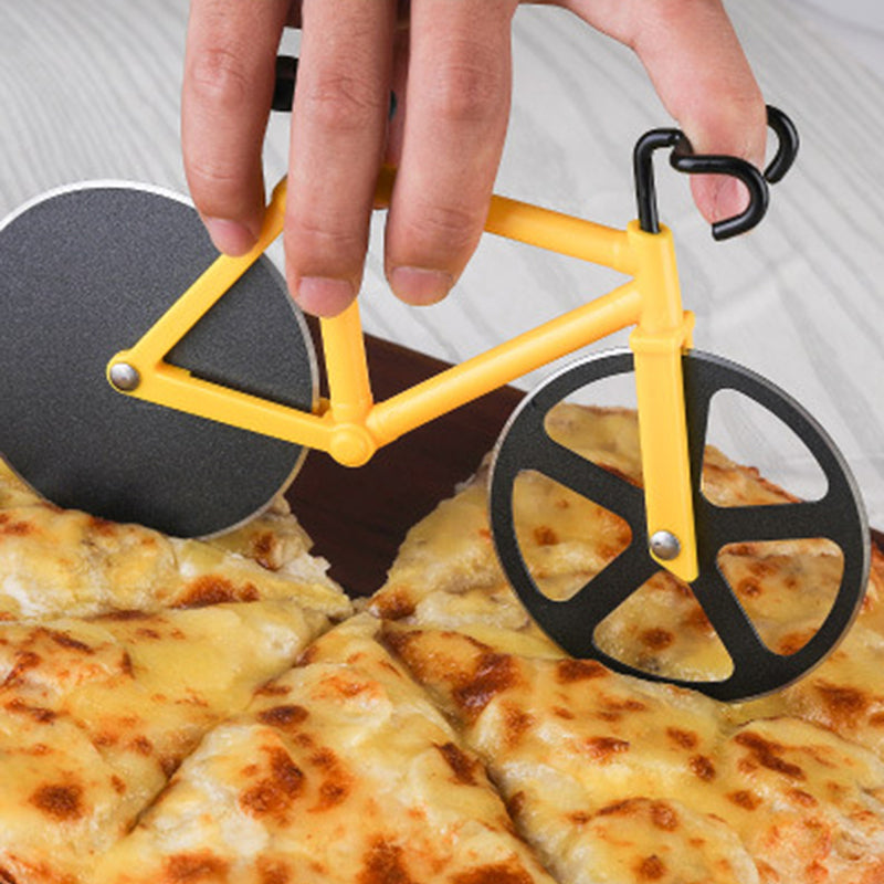 Kitchen Stainless Steel Creative Bicycle Pizza Cutter Baking Tool