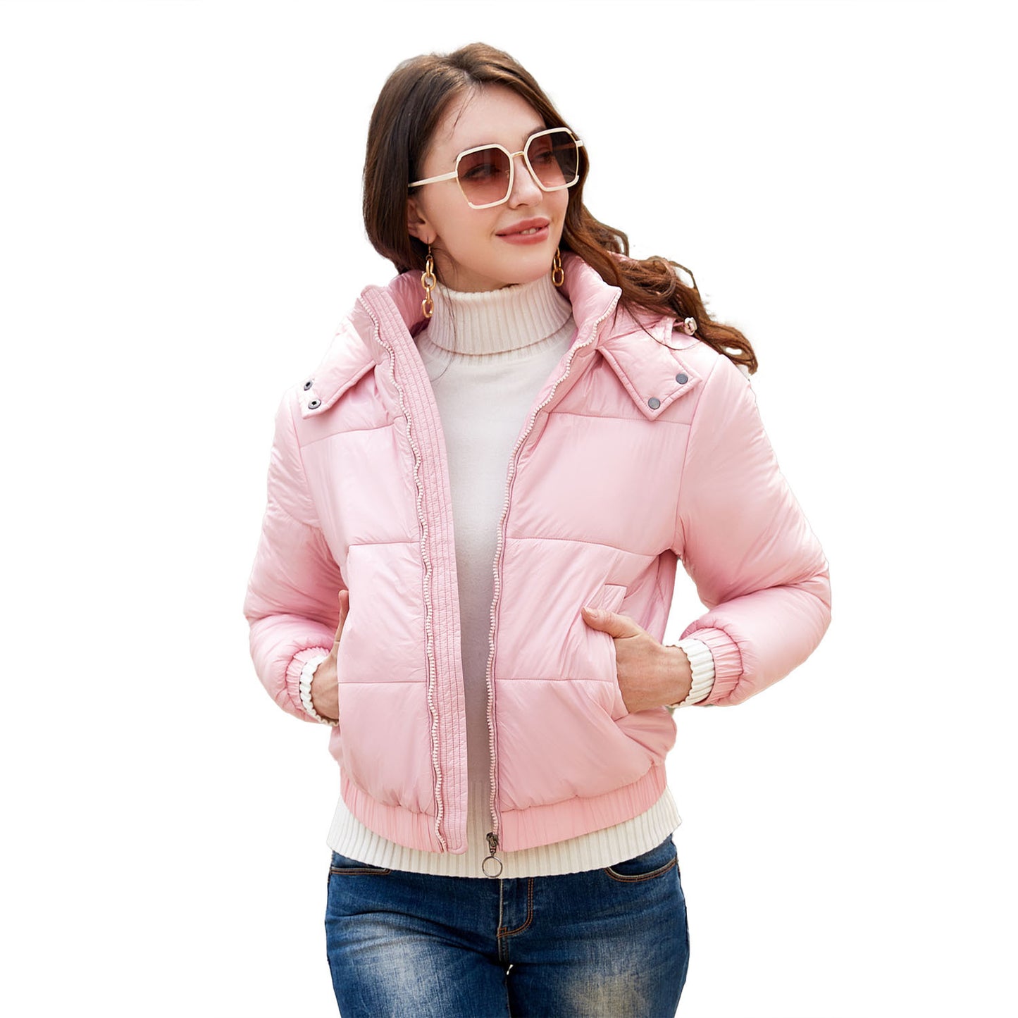 Women Coats And Jackets 2021 New Winter Fahion Long Sleeve Warm Fleece Plus Size Thick Parker Female