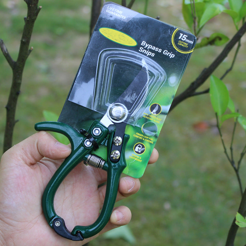 Multifunctional Garden Scissors Pruning Shears Manual With Safety Buckle Stainless Steel Spring Gardening Pruning Shear Branch Plant Cutter