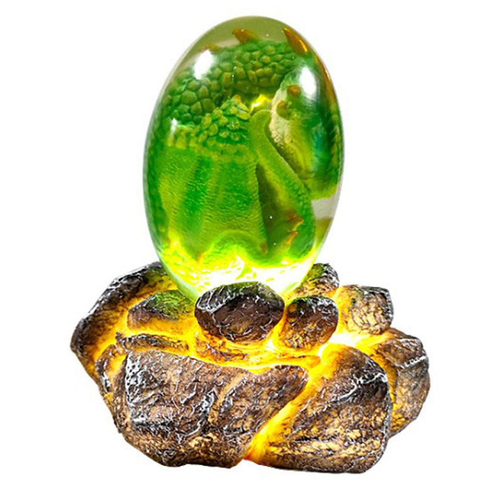 LED Lava Dragon Egg Ornamental Collection Decor Dinosaur Egg Statue Resin Dragon Egg Crystal Minerale Gemstone Reiki Home Decor