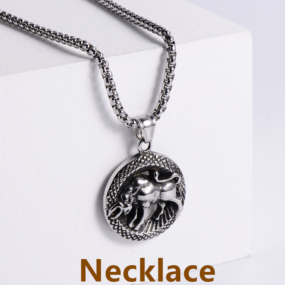 Stainless Steel 12 Constellation Pendant Necklace Aries