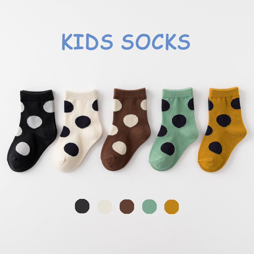 5 Pairs Of Spring And Summer Thin Children's Socks