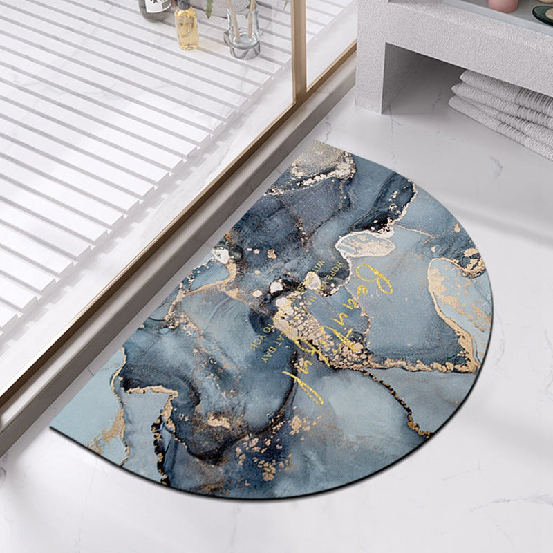 Diatom Ooze Semicircle Bathroom Absorbent Floor Mat