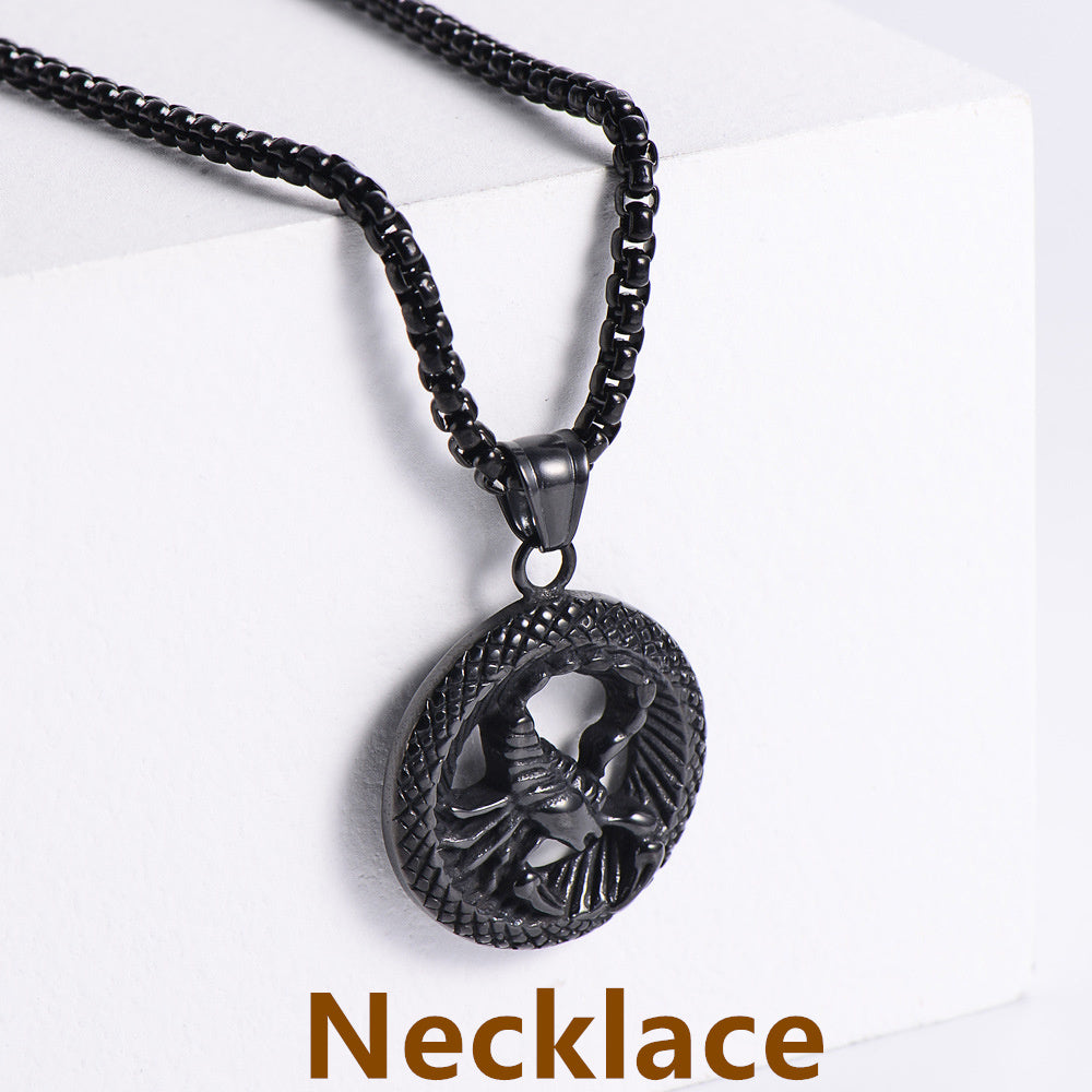 Stainless Steel 12 Constellation Pendant Necklace Aries