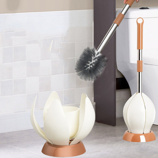 Soft Bristle Toilet Brush Holder Included Sturdy Easy Clean Home Bathroom Silicone Toilet Cleaning Brushes With Stand Waterproof