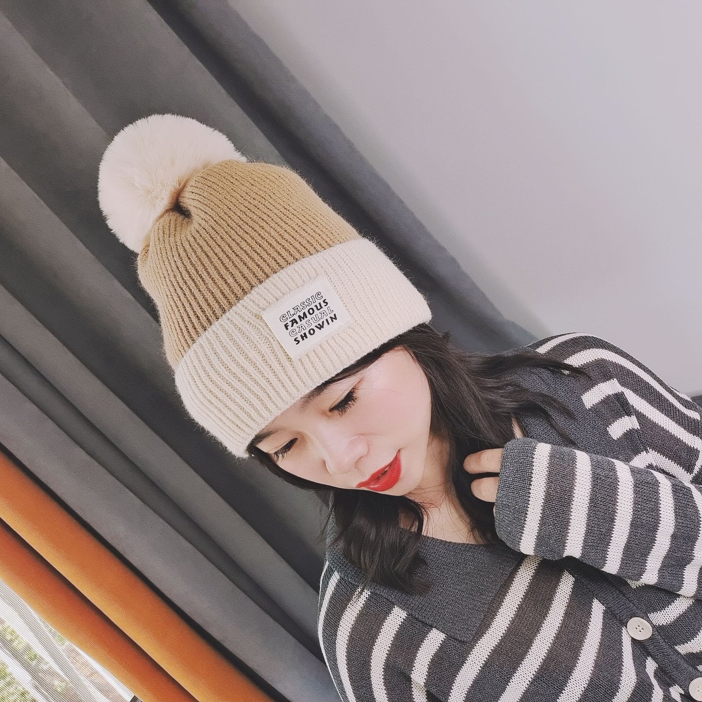 Autumn And Winter Korean Ins Net Red Twist Woolen Hat